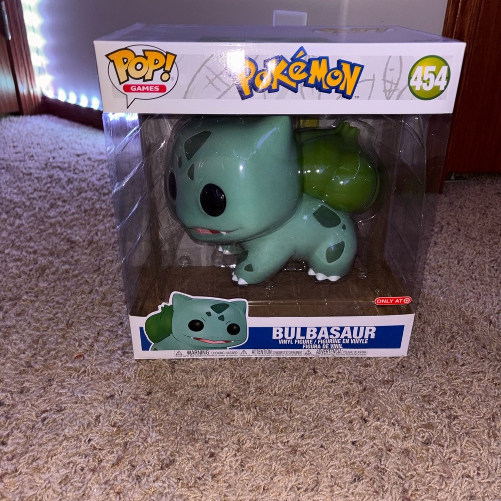 JUMBO FUNKO POP 10' Games Pokémon Bulbasaur Vinyl Figure - Green
